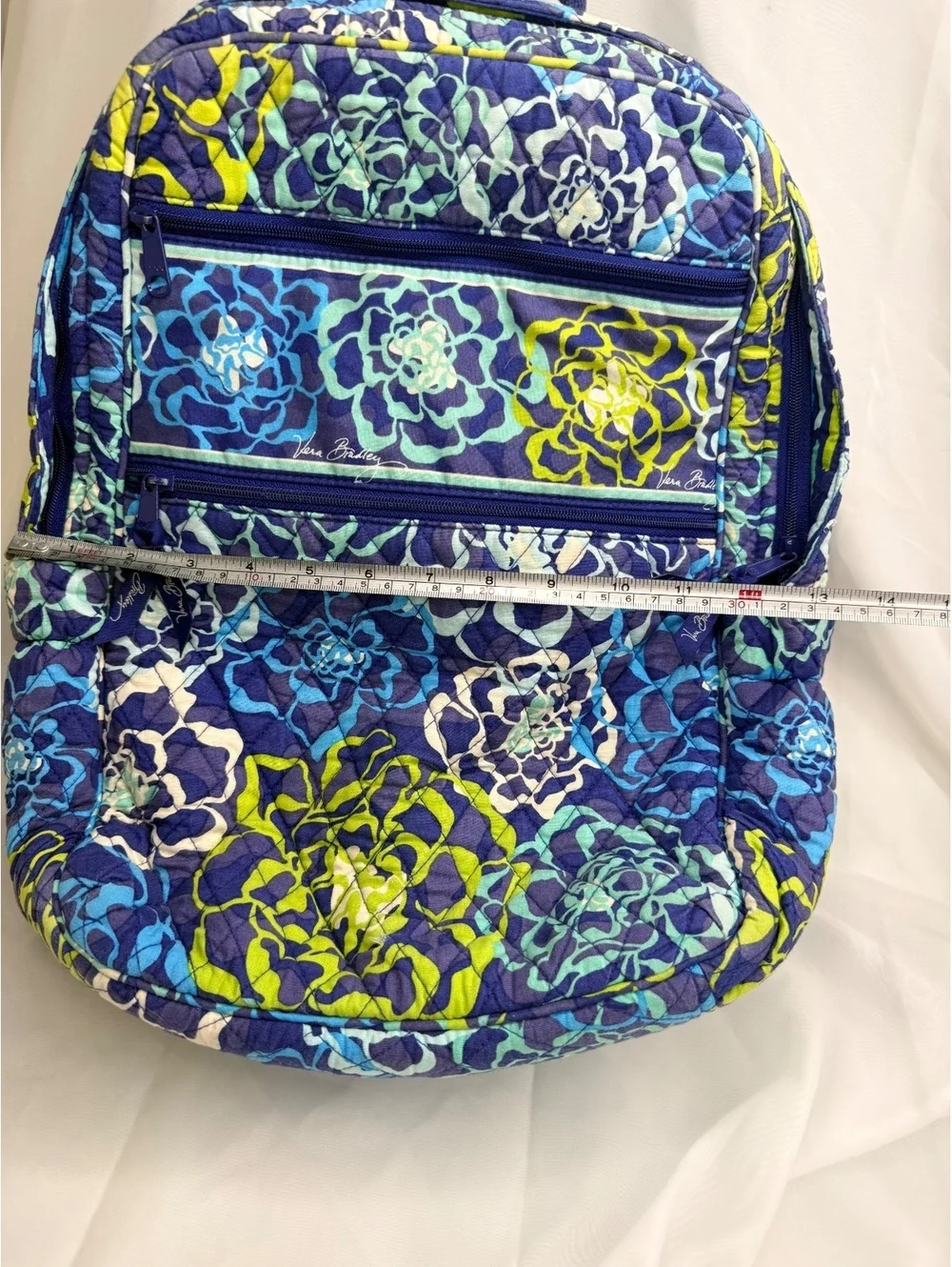 Vera Bradley Katalina Blues Large Tech Backpack Retired Pattern